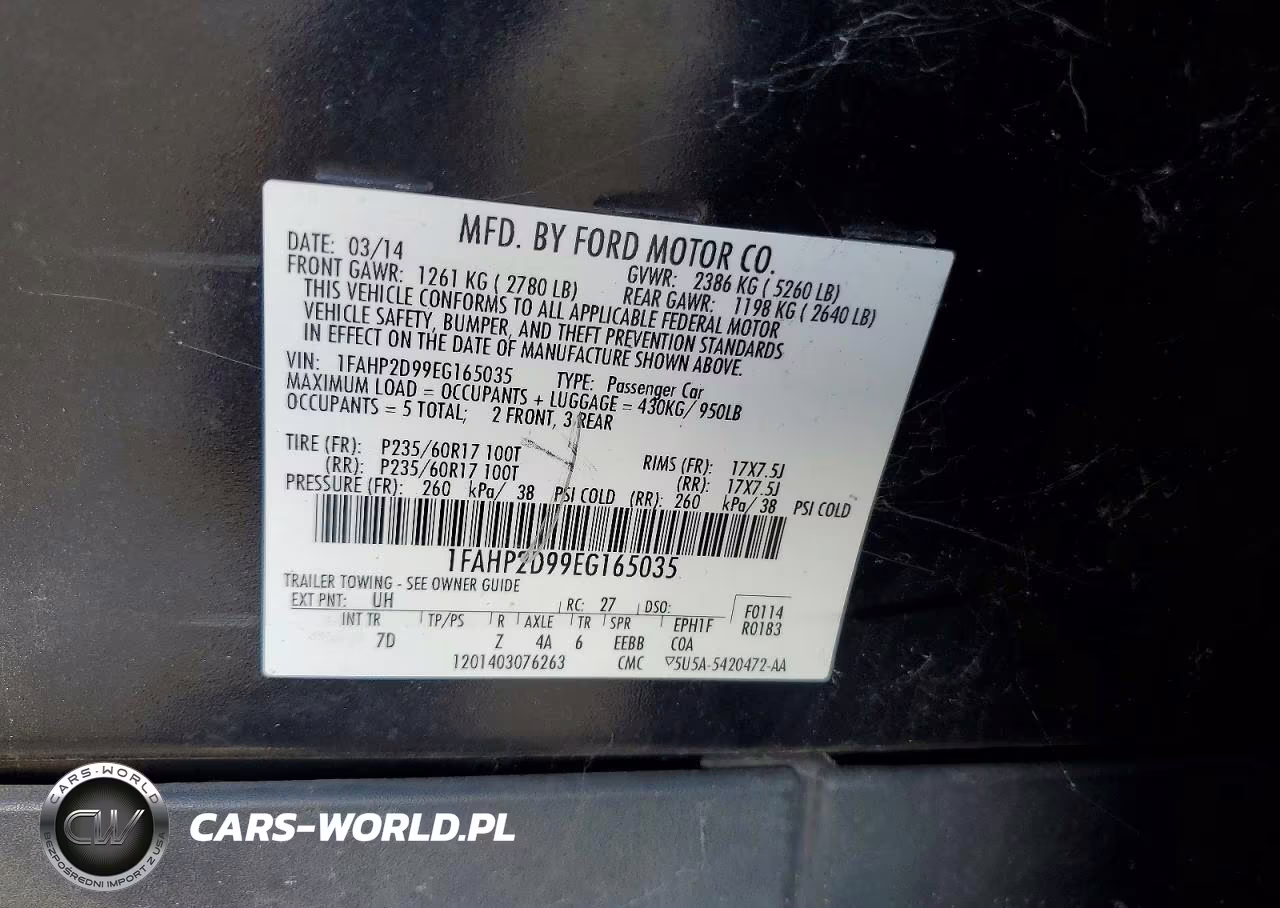 FORD TAURUS VIN:1FAHP2D99EG165035 - 12