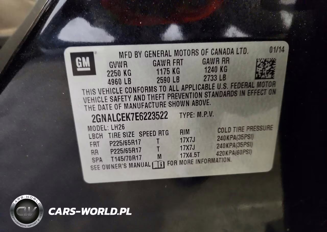 2014 Chevrolet Equinox Lt VIN:2GNALCEK7E6223522 - 13