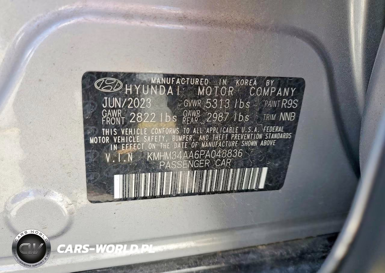 2023 Hyundai Ioniq 6 Sel VIN:KMHM34AA6PA048836 - 12