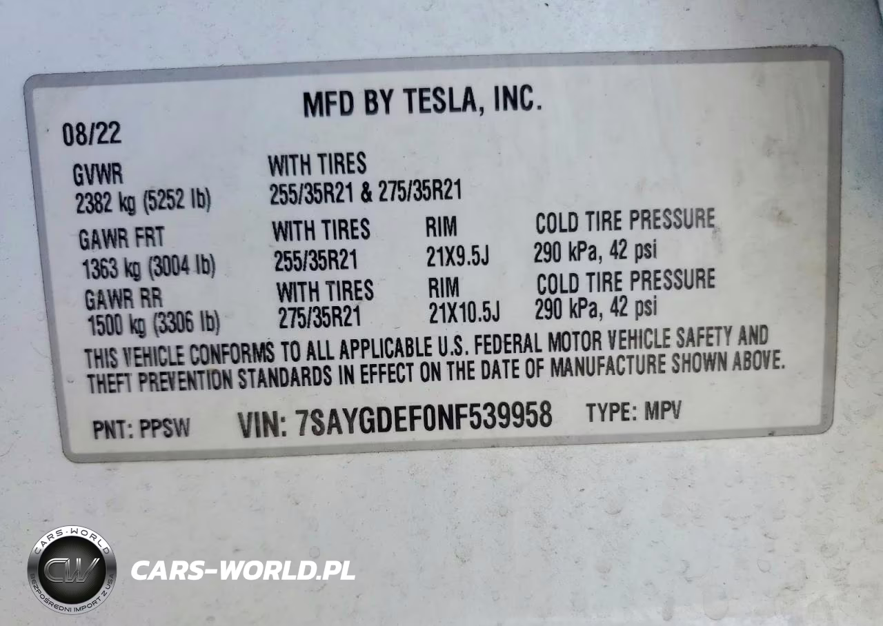 2022 Tesla Model Y VIN:7SAYGDEF0NF539958 - 12