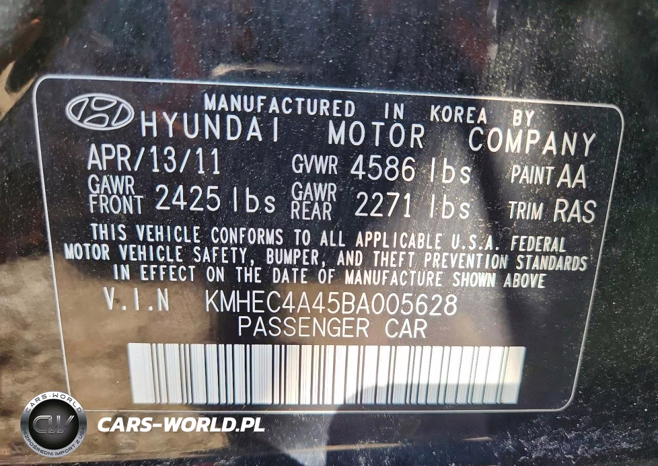 2011 Hyundai Sonata Hybrid VIN:KMHEC4A45BA005628 - 12