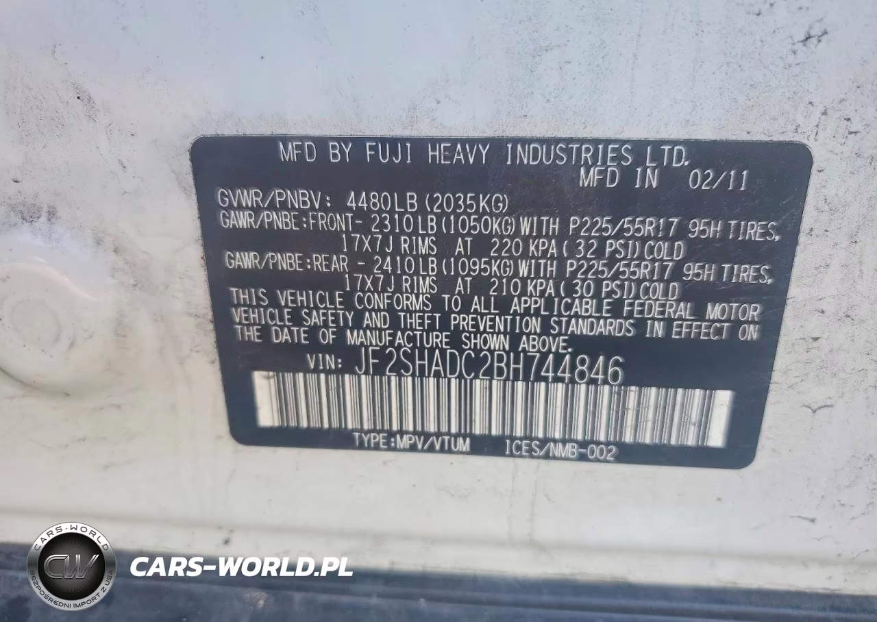 2011 Subaru Forester 2.5X Premium VIN:JF2SHADC2BH744846 - 13