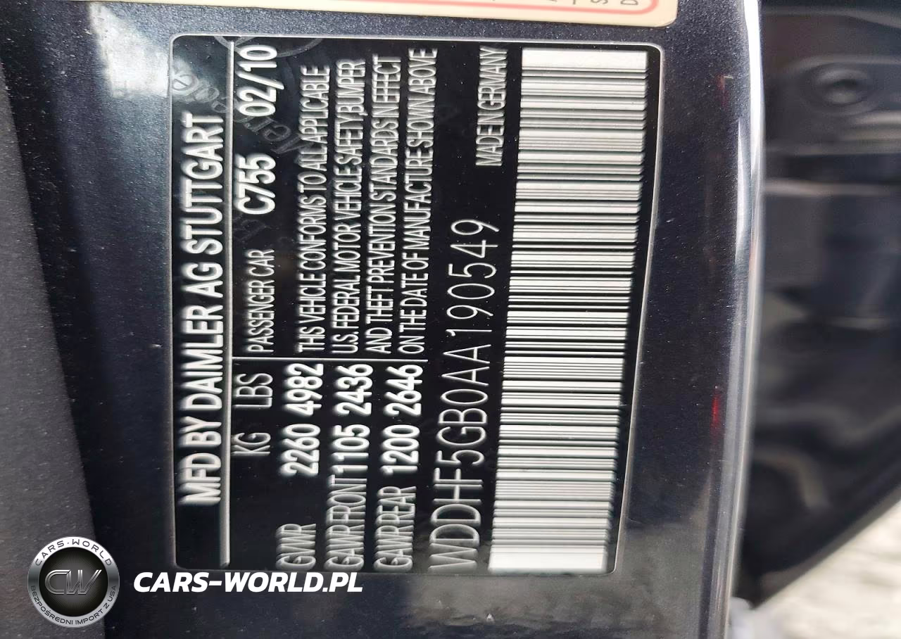 2010 Mercedes-Benz E 350 VIN:WDDHF5GB0AA190549 - 12