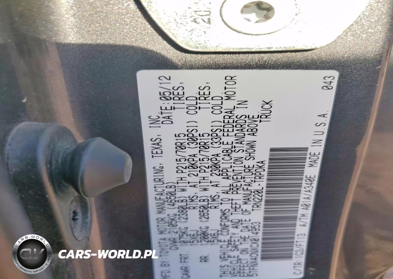 2012 Toyota Tacoma VIN:5TFNX4CNXCX014953 - 13