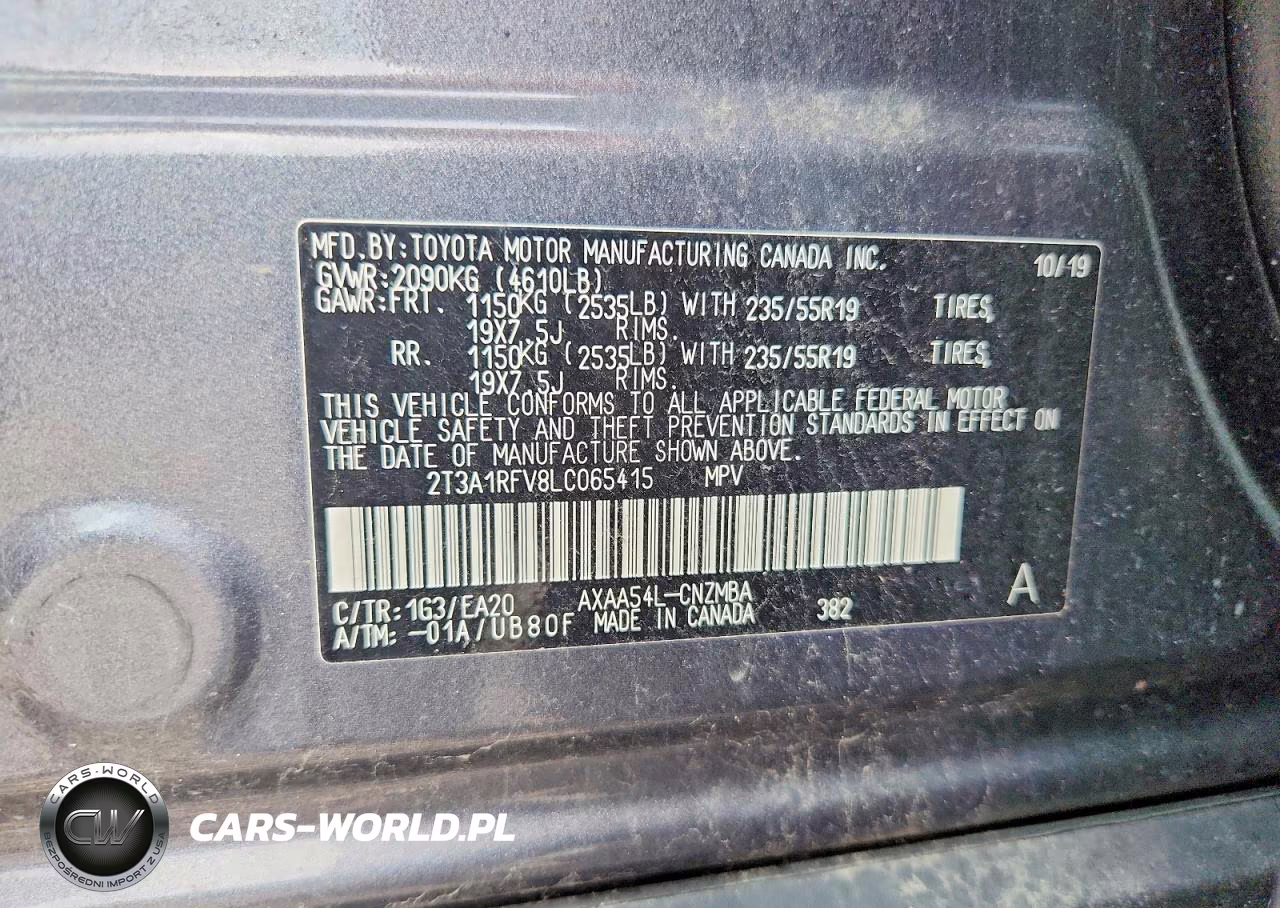 2020 Toyota Rav4 Xle Premium VIN:2T3A1RFV8LC065415 - 12