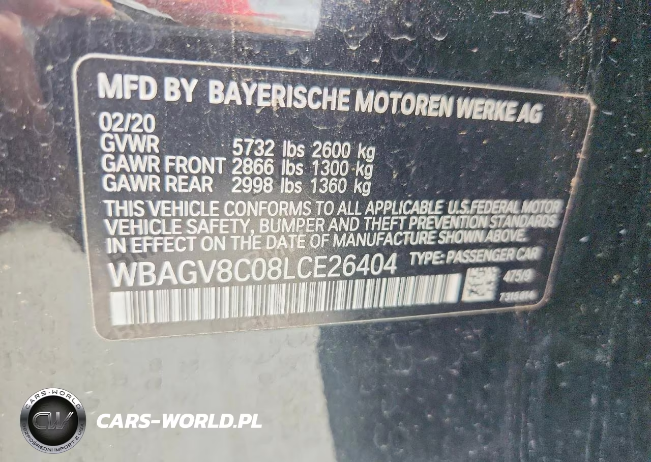 2020 BMW M850Xi VIN:WBAGV8C08LCE26404 - 12