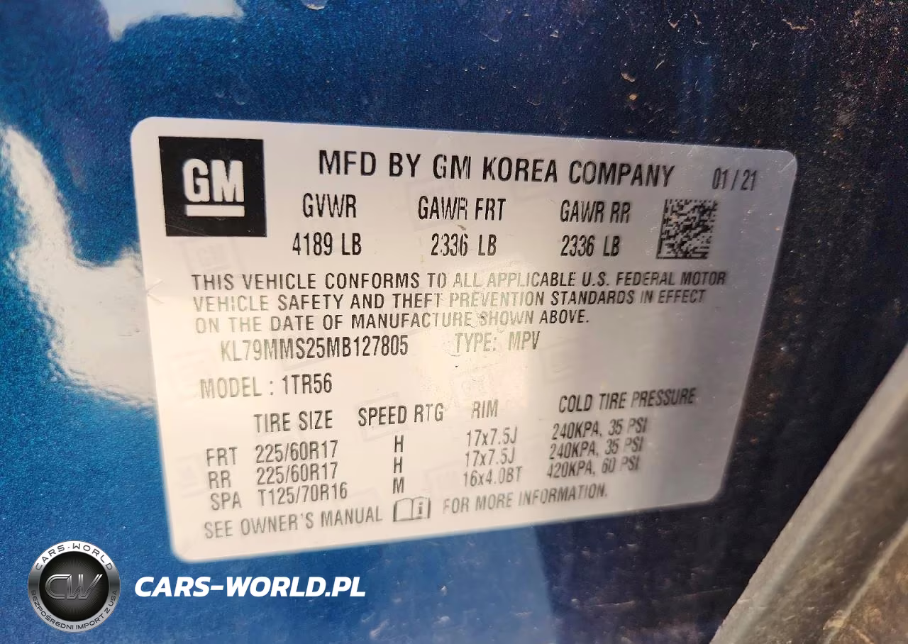 2021 Chevrolet Trailblazer Ls VIN:KL79MMS25MB127805 - 13