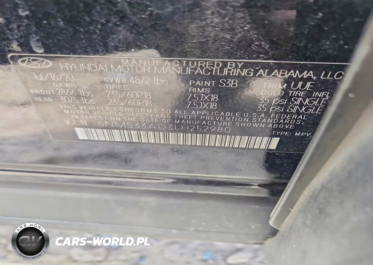 2020 Hyundai Santa Fe Sel VIN:5NMS33AD3LH252980 - 13