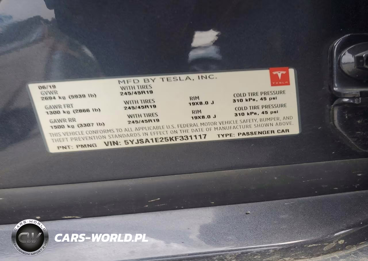 2019 Tesla Model S VIN:5YJSA1E25KF331117 - 12