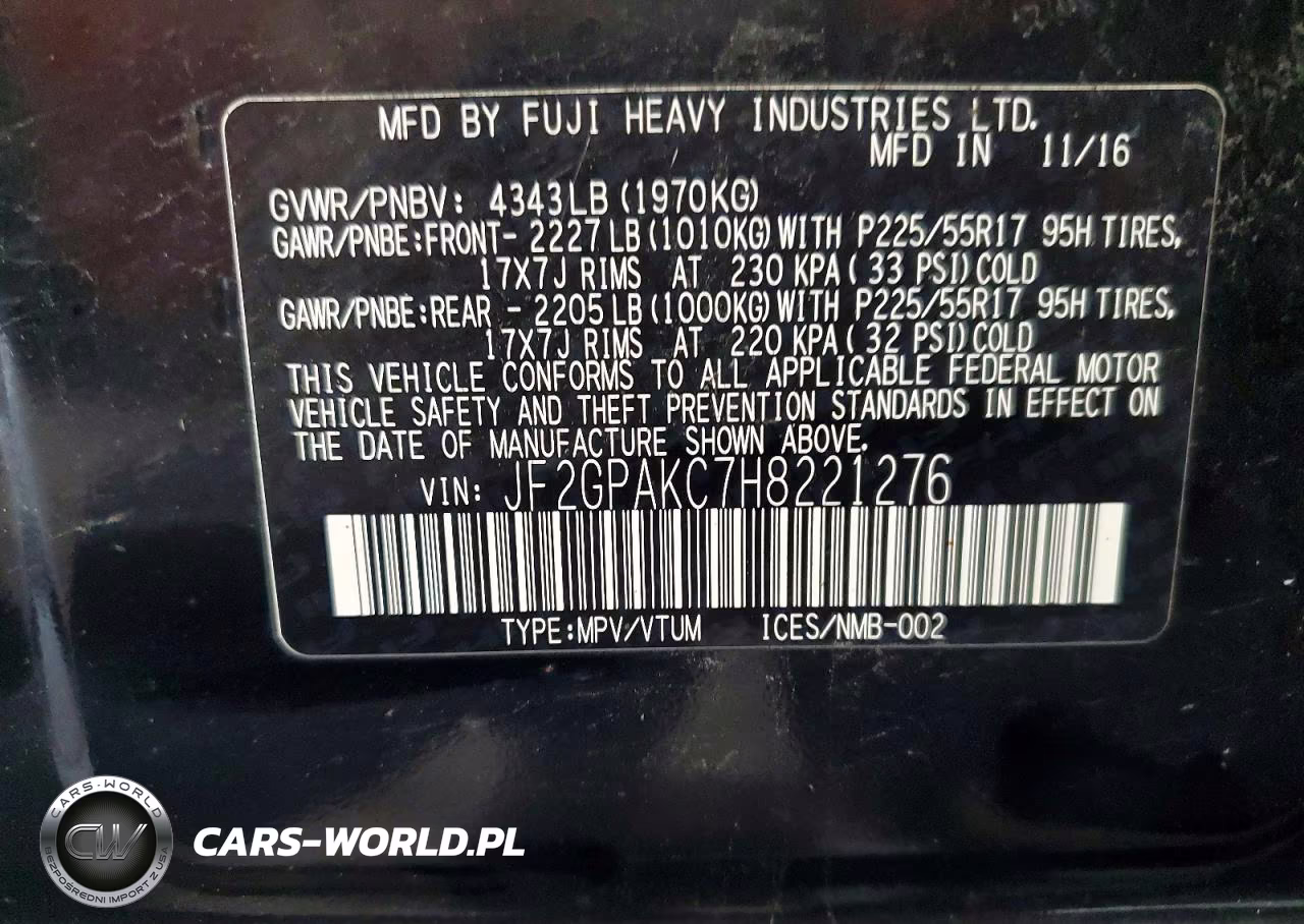 2017 Subaru Crosstrek Limited VIN:JF2GPAKC7H8221276 - 13