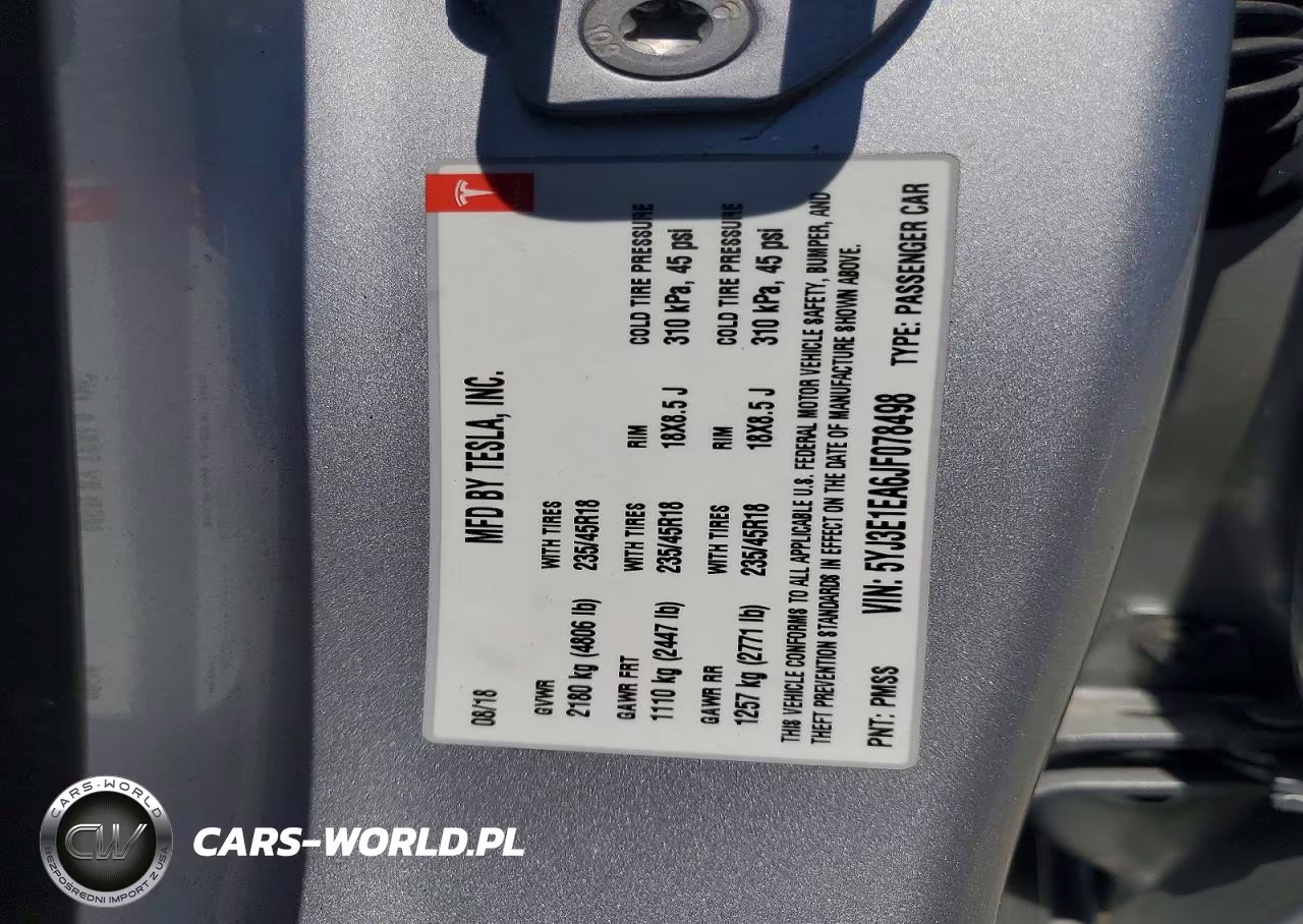 2018 Tesla Model 3 VIN:5YJ3E1EA6JF078498 - 12