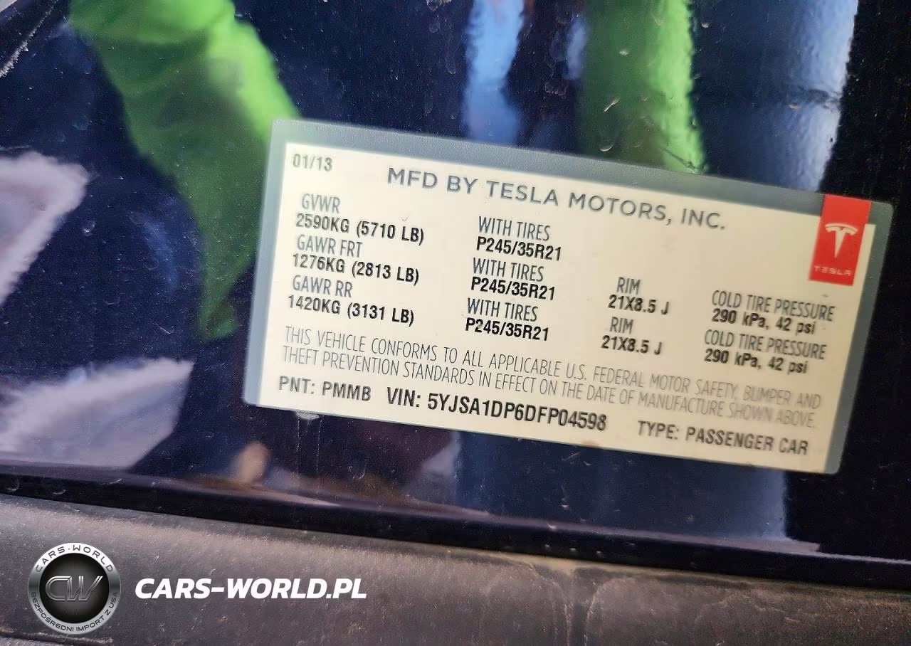 2013 Tesla Model S VIN:5YJSA1DP6DFP04598 - 12