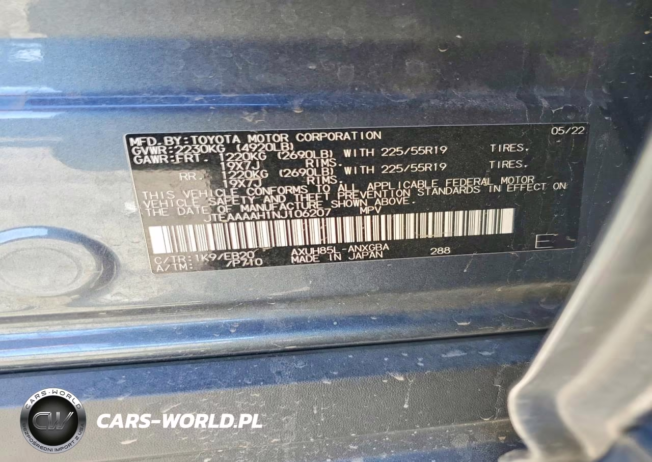 2022 Toyota Venza Xle VIN:JTEAAAAH1NJ106207 - 12