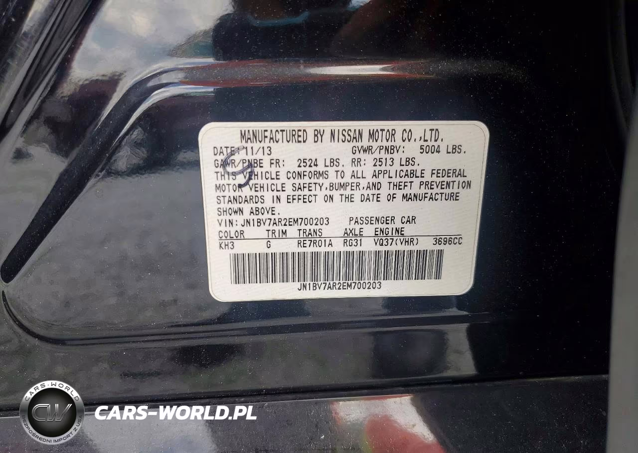 2014 Infiniti Q50 Premium VIN:JN1BV7AR2EM700203 - 12