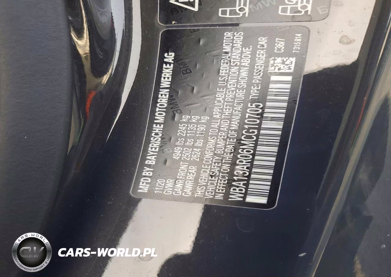 2021 BMW M440Xi VIN:WBA13AR06MCG10705 - 12