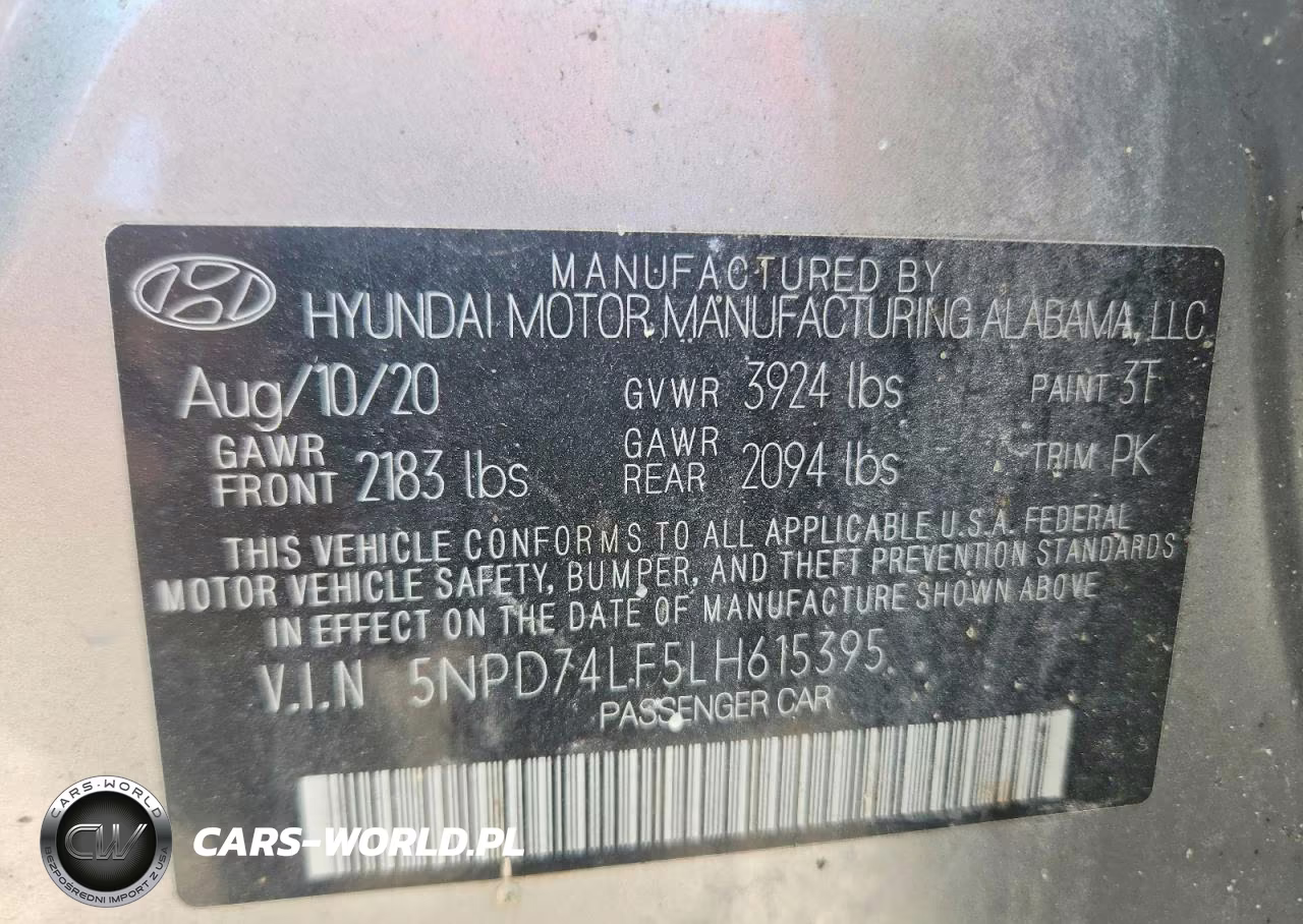 2020 Hyundai Elantra Se VIN:5NPD74LF5LH615395 - 12