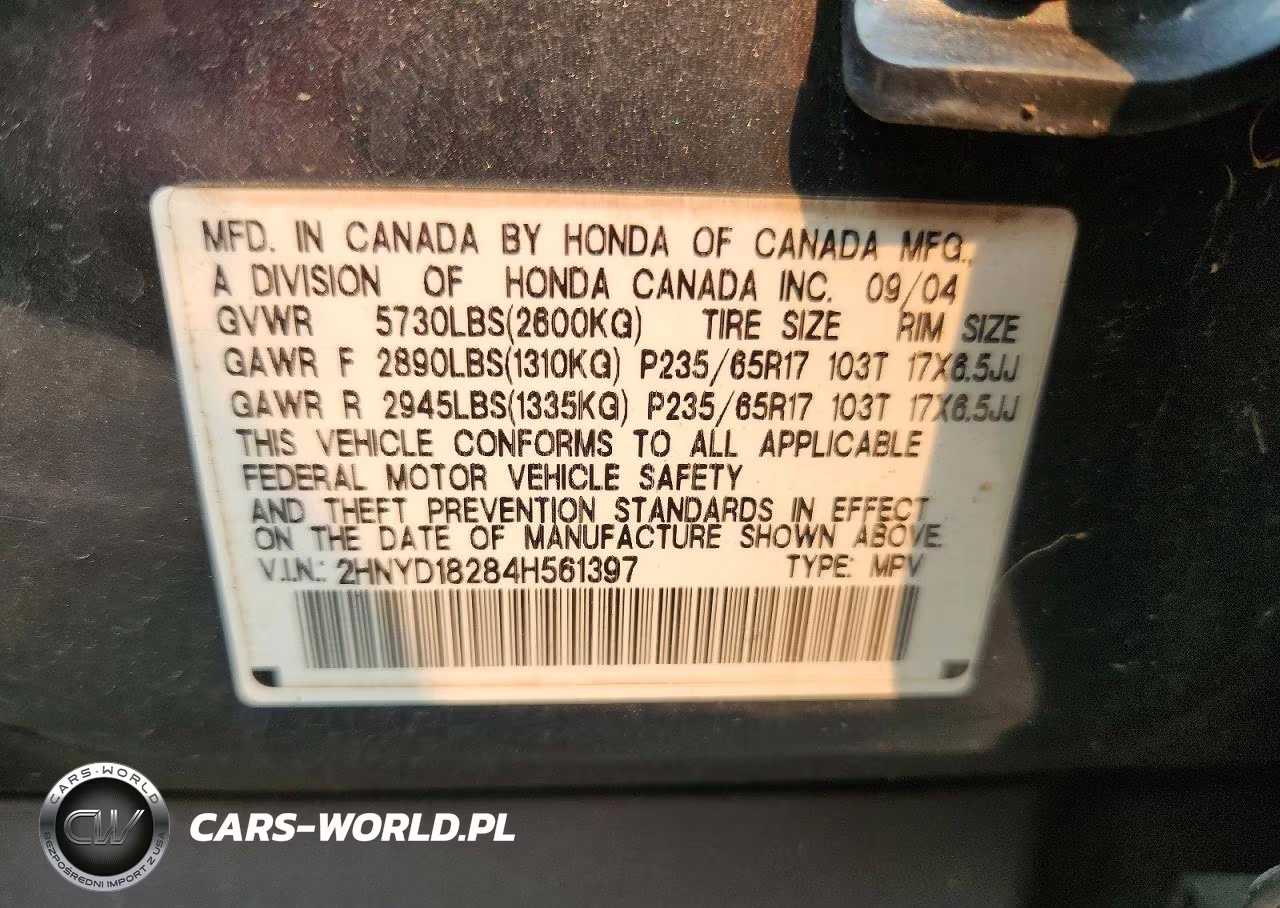 2004 Acura Mdx VIN:2HNYD18284H561397 - 14