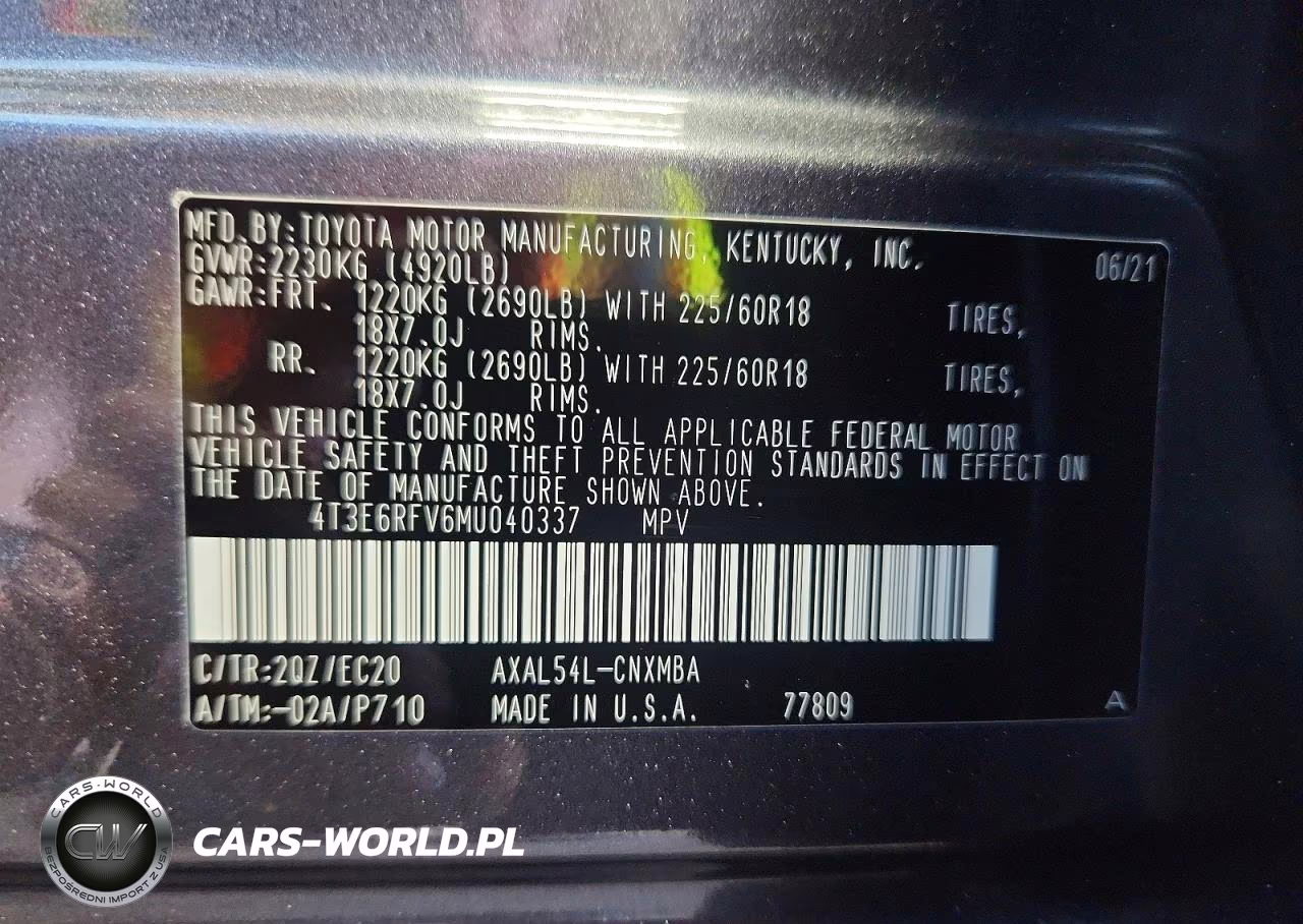 2021 Toyota Rav4 Xse VIN:4T3E6RFV6MU040337 - 12