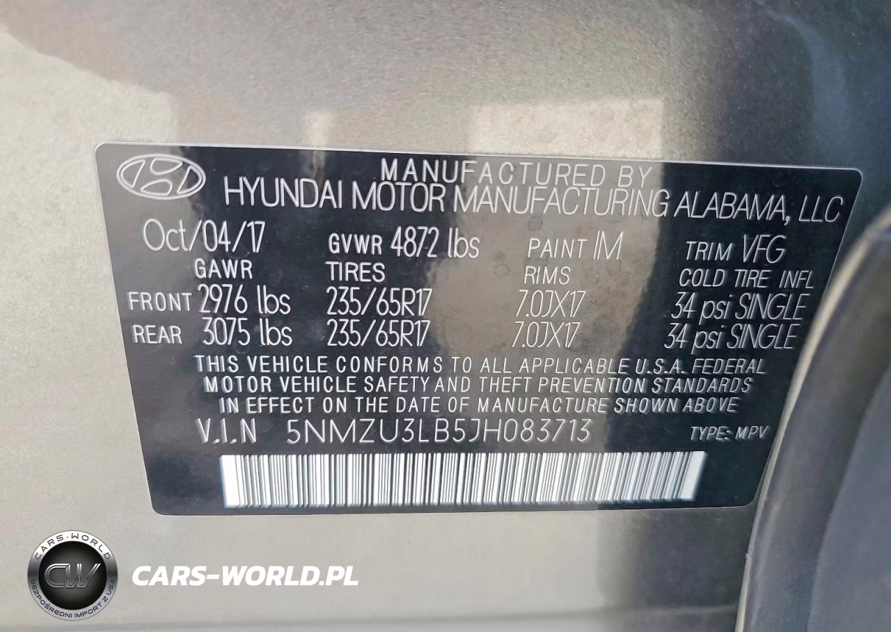 2018 Hyundai Santa Fe Sport 2.4L VIN:5NMZU3LB5JH083713 - 14