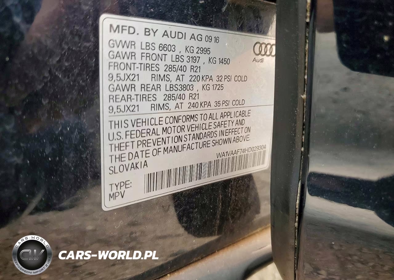 2017 Audi Q7 Prestige VIN:WA1VAAF74HD029304 - 13