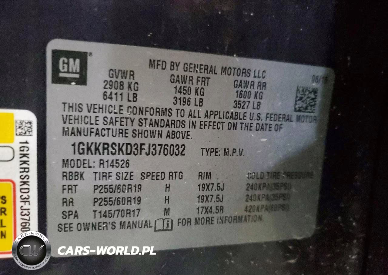 2015 GMC Acadia Slt-2 VIN:1GKKRSKD3FJ376032 - 13