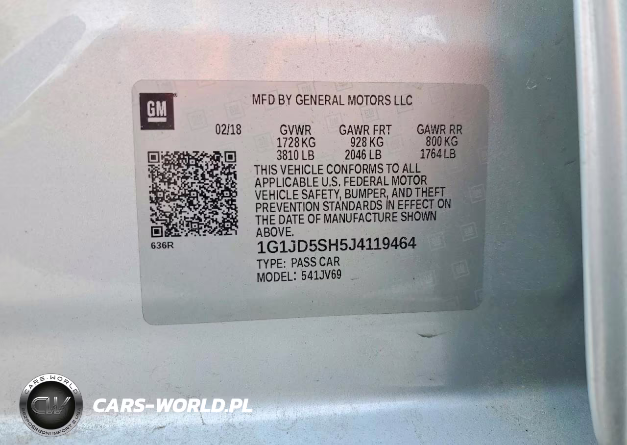 2018 Chevrolet Sonic Lt VIN:1G1JD5SH5J4119464 - 12