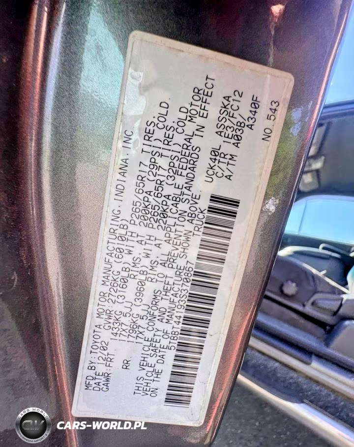 2003 Toyota Tundra Access Cab Sr5 VIN:5TBBT44193S370867 - 10