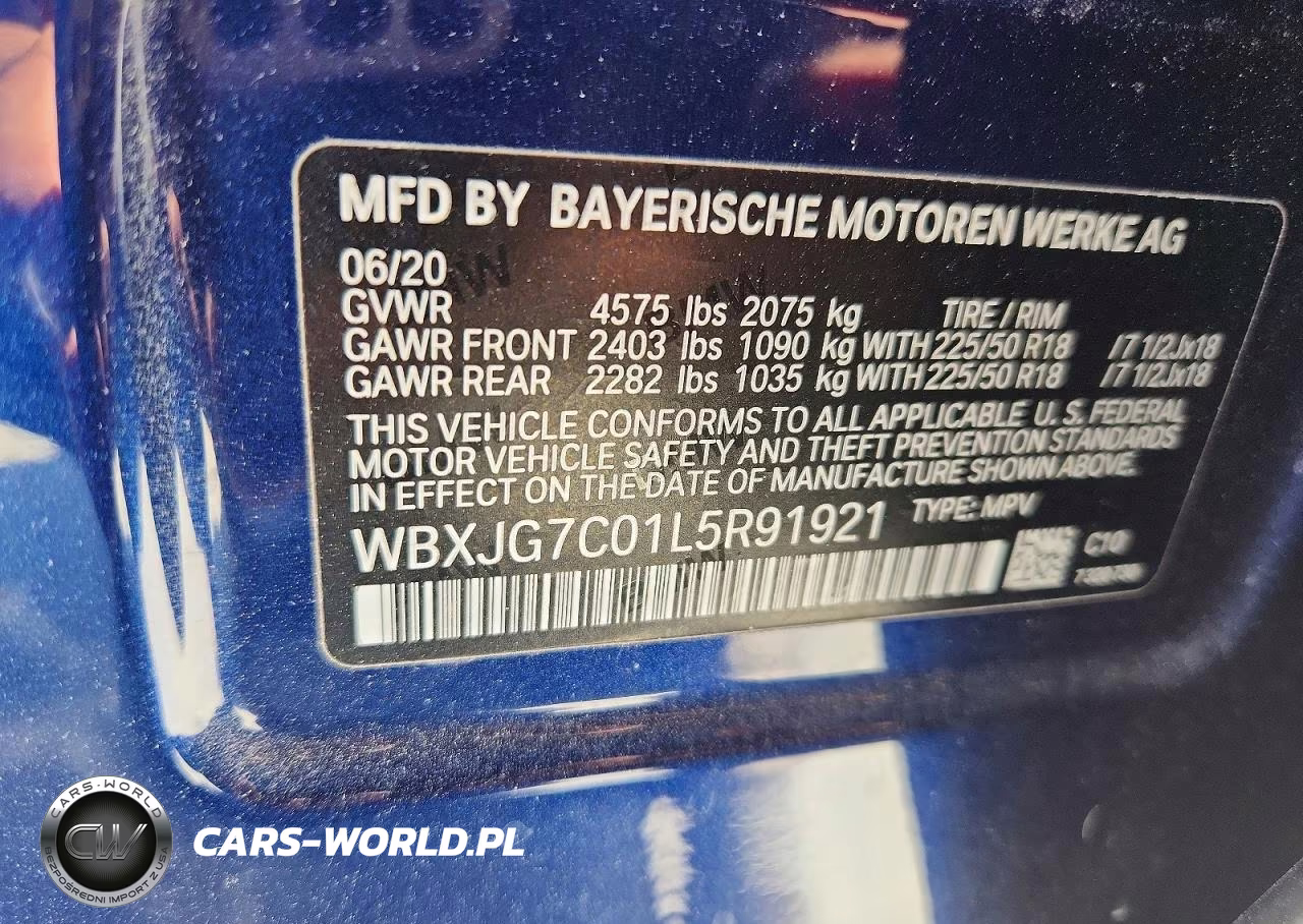 2020 BMW X1 Sdrive28I VIN:WBXJG7C01L5R91921 - 13