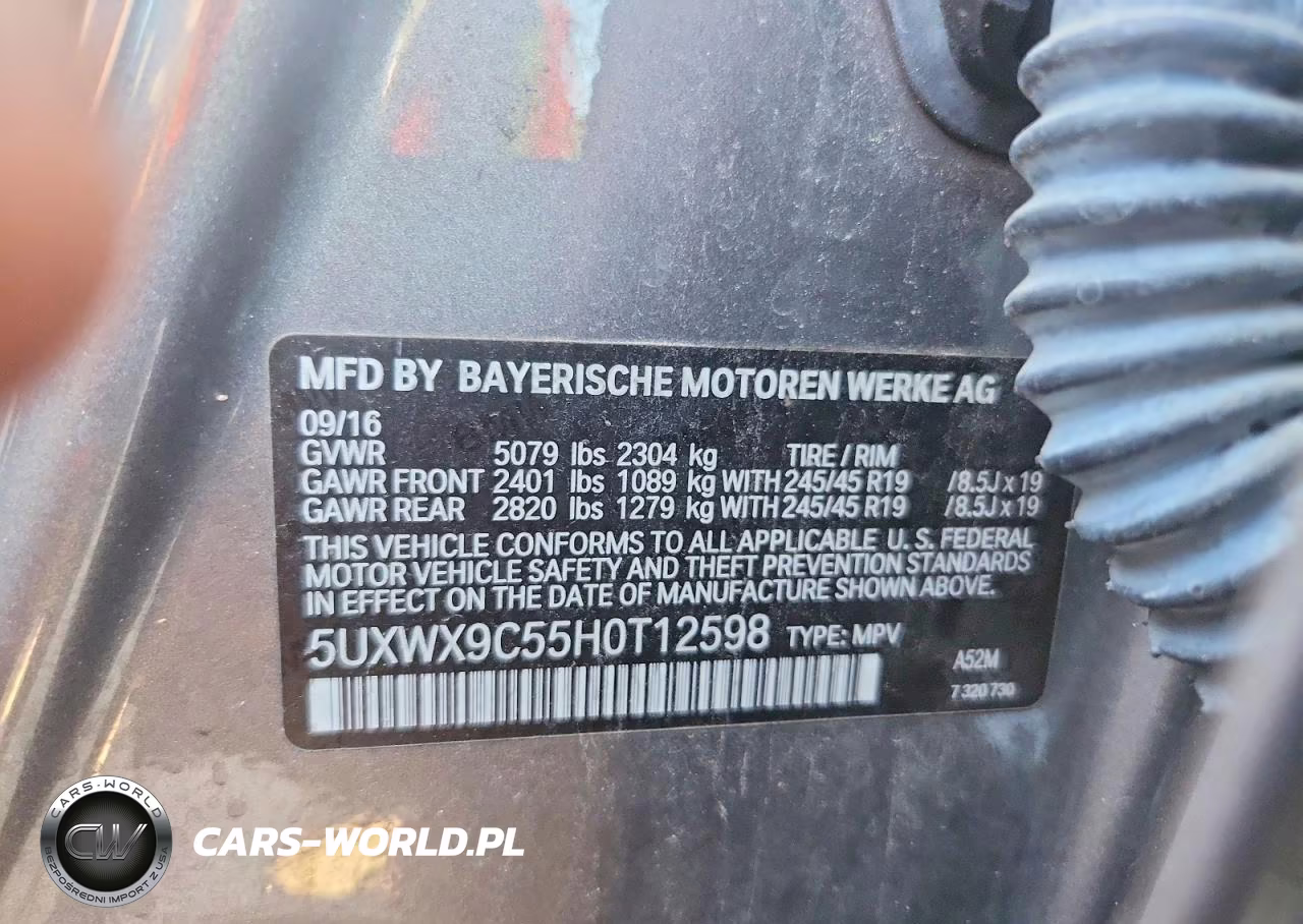 2017 BMW X3 xDrive28I VIN:5UXWX9C55H0T12598 - 13