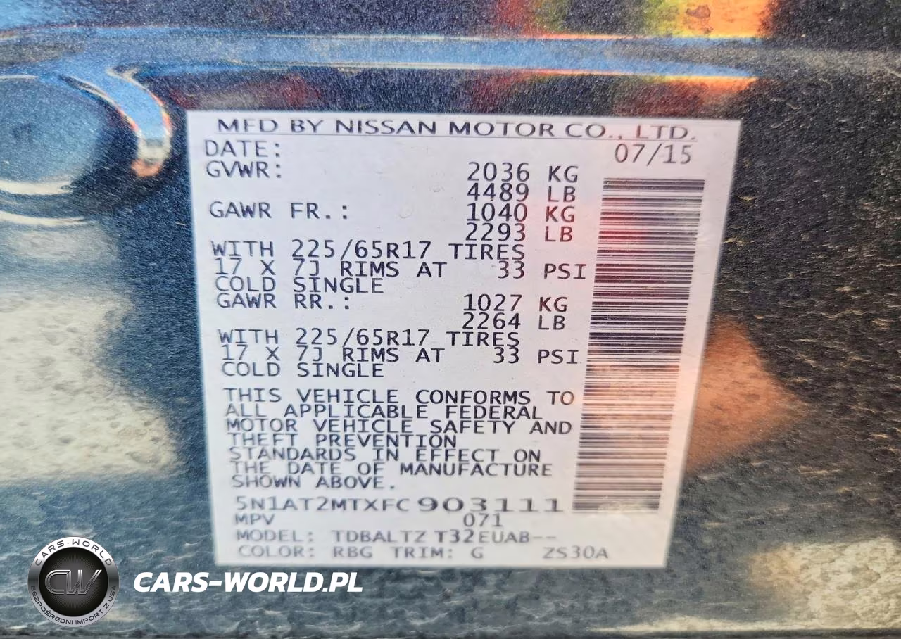 2015 Nissan Rogue Sv VIN:5N1AT2MTXFC903111 - 13