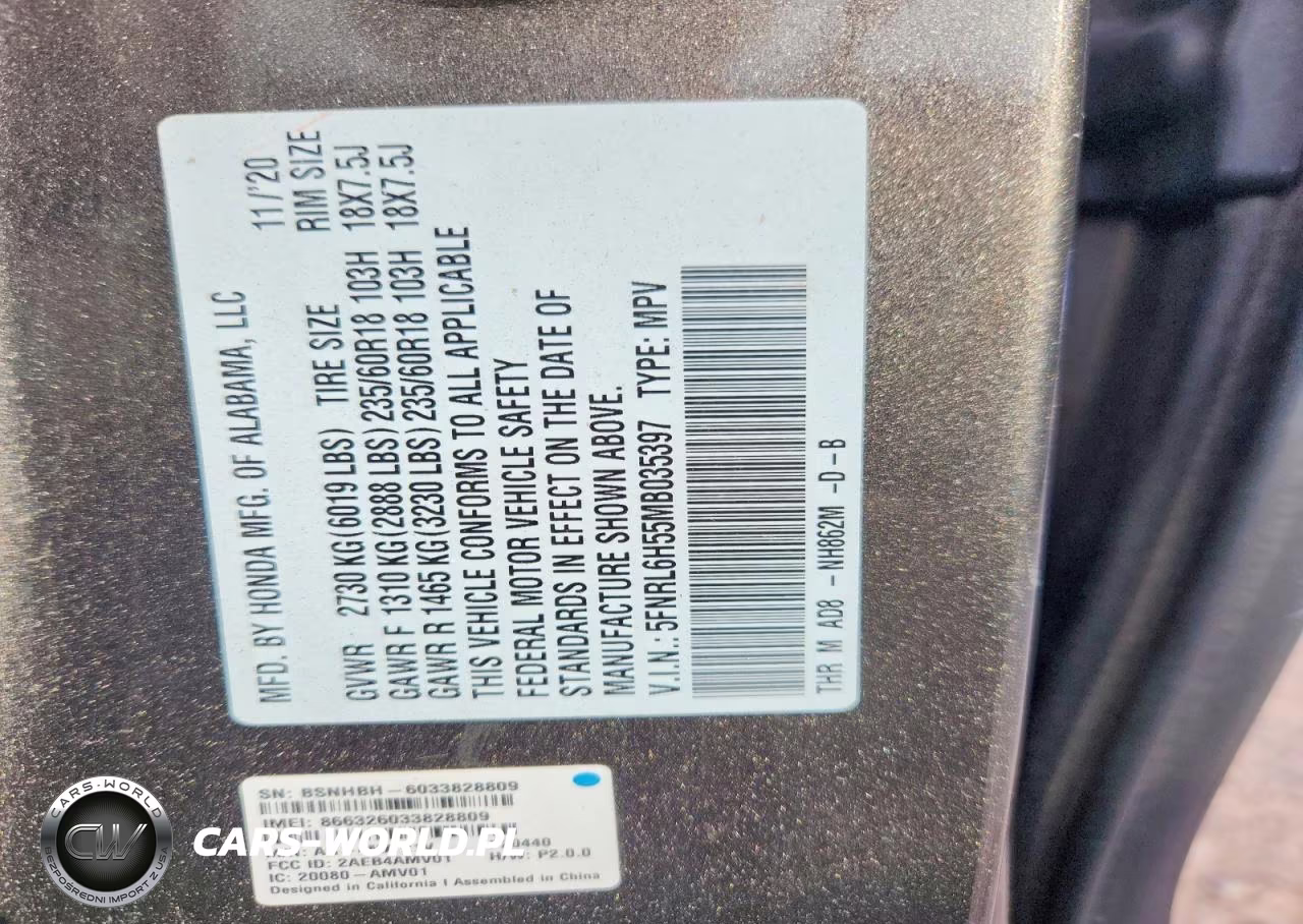 2021 Honda Odyssey Ex VIN:5FNRL6H55MB035397 - 14