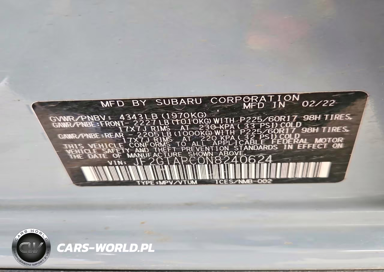 2022 Subaru Crosstrek Premium VIN:JF2GTAPC0N8240624 - 12