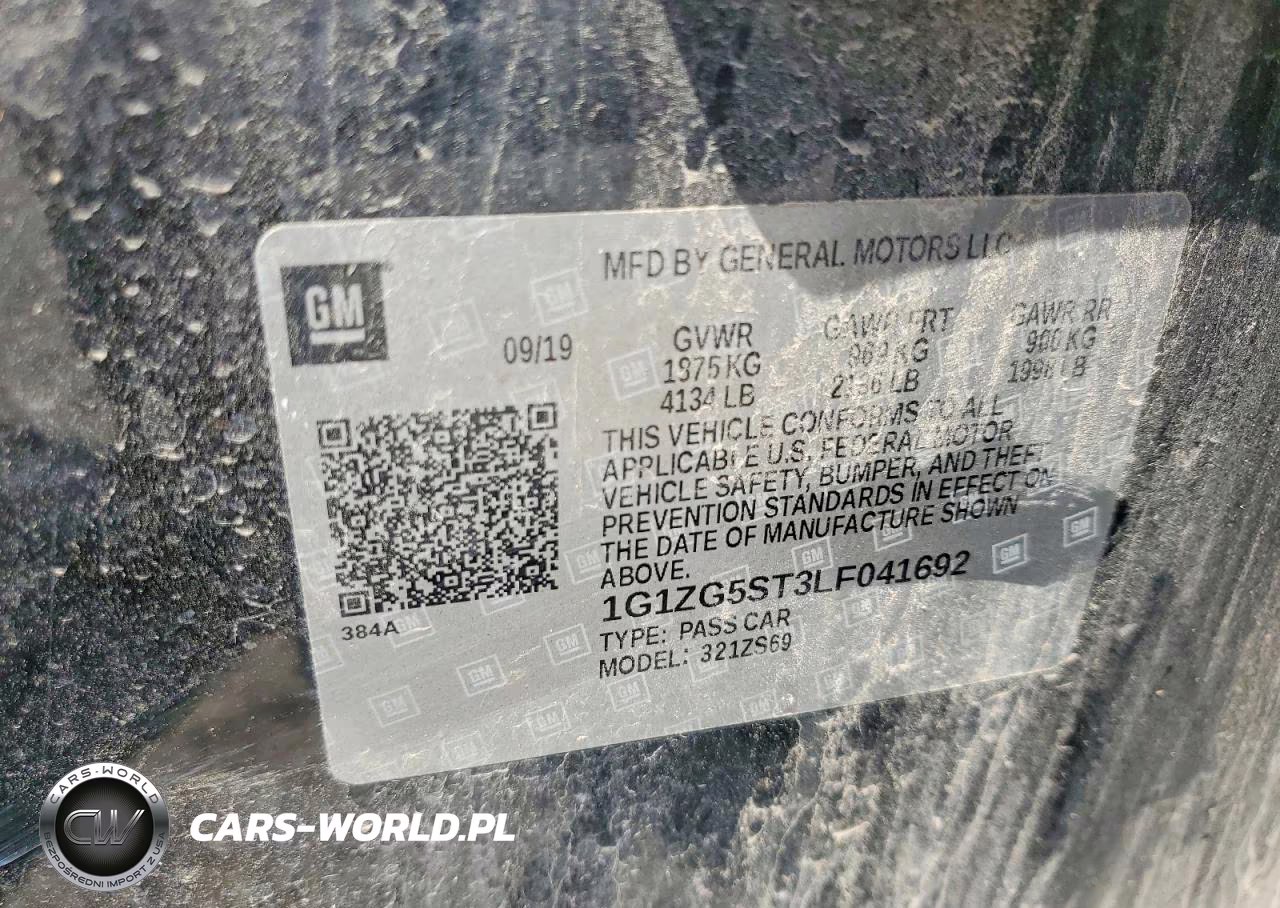 2020 Chevrolet Malibu Ls VIN:1G1ZG5ST3LF041692 - 12