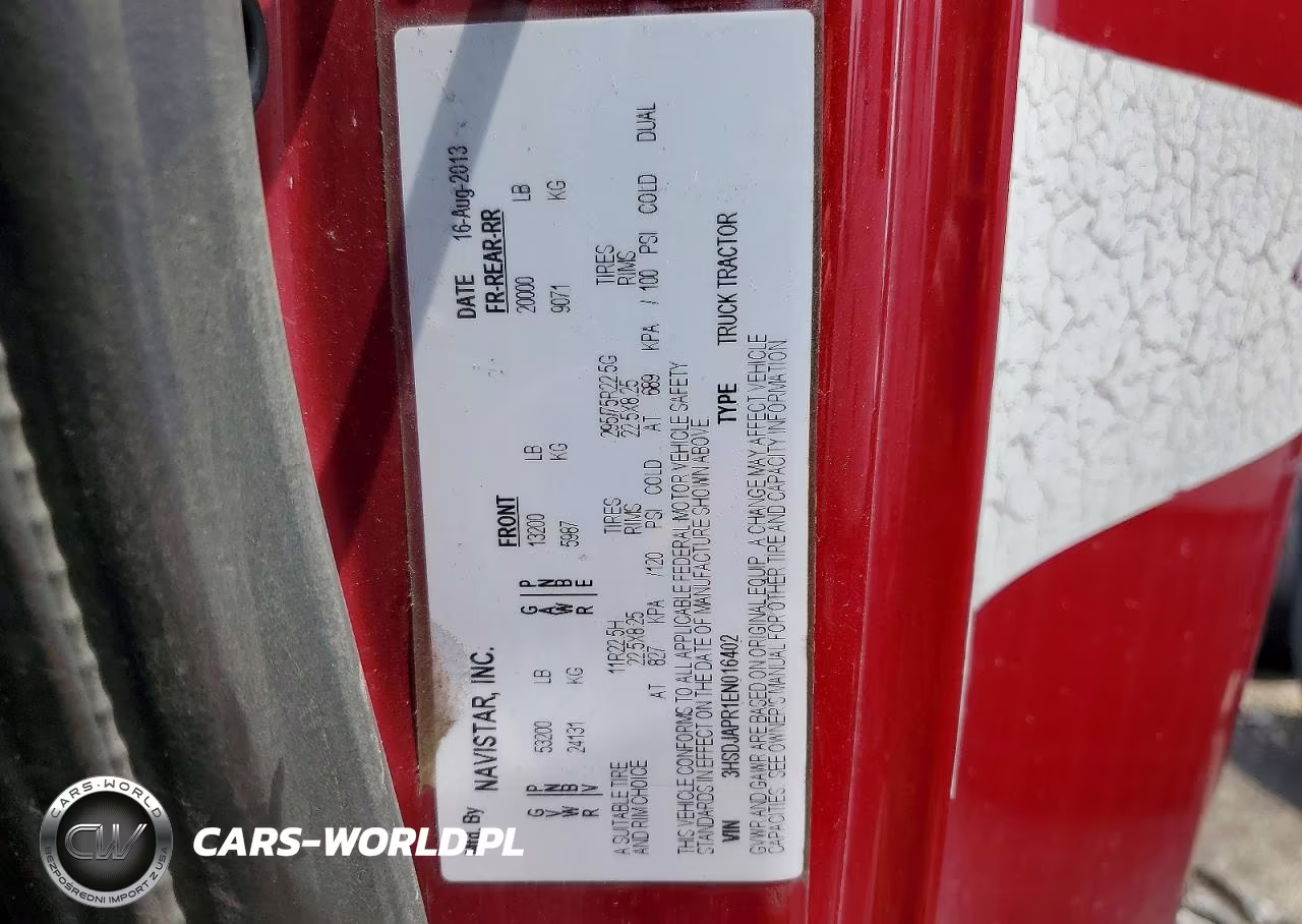 2014 International Prostar Semi Truck VIN:3HSDJAPR1EN016402 - 13