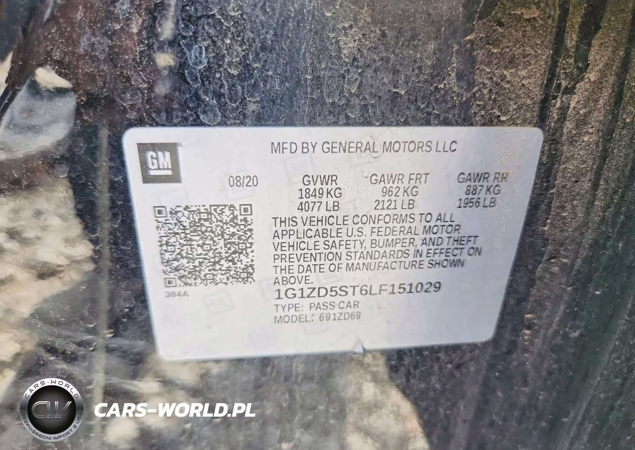 2020 Chevrolet Malibu Lt VIN:1G1ZD5ST6LF151029 - 12