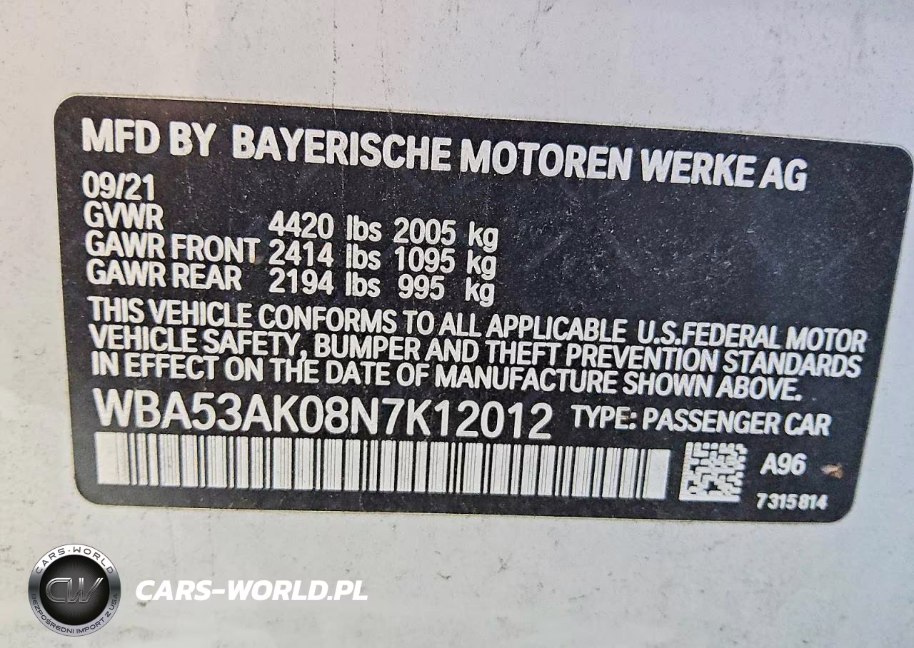 2022 BMW 228I VIN:WBA53AK08N7K12012 - 13