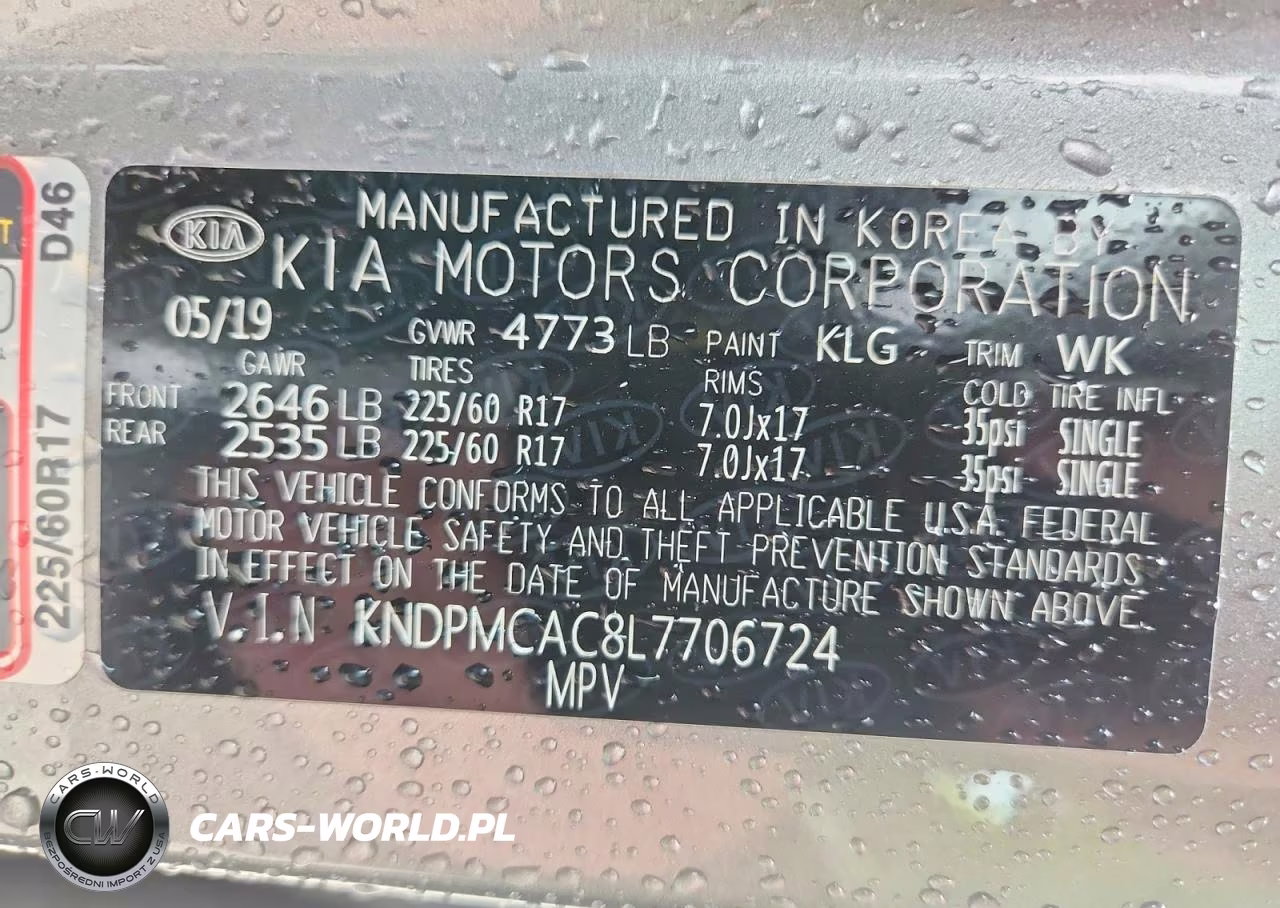 2020 Kia Sportage Lx VIN:KNDPMCAC8L7706724 - 13