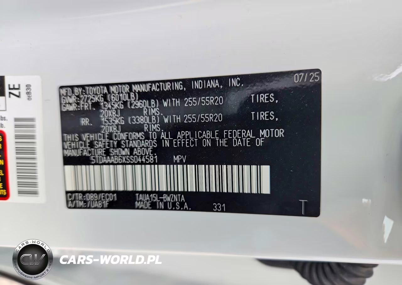 2025 Lexus Tx 350 Base VIN:5TDAAAB6XSS044581 - 13