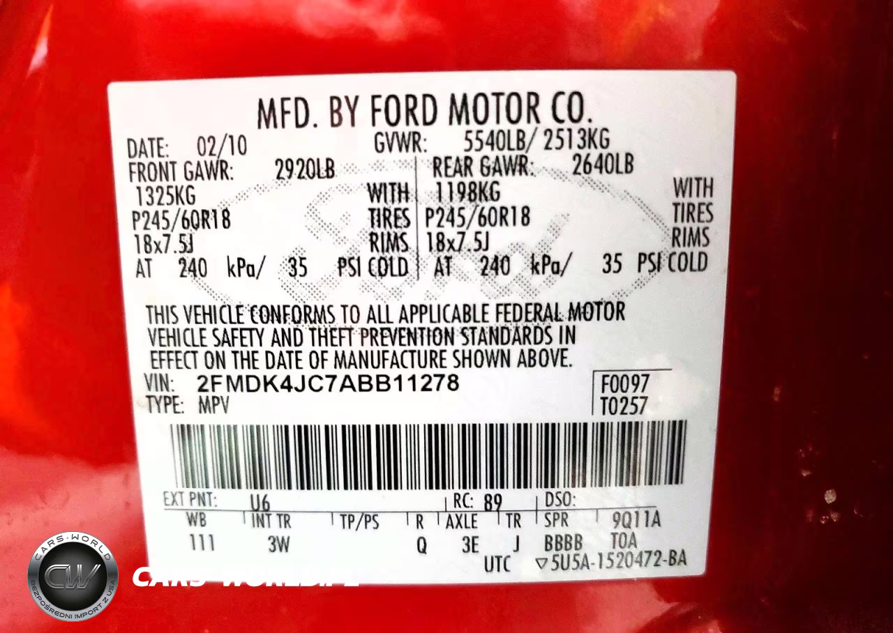 2010 Ford Edge Sel VIN:2FMDK4JC7ABB11278 - 14