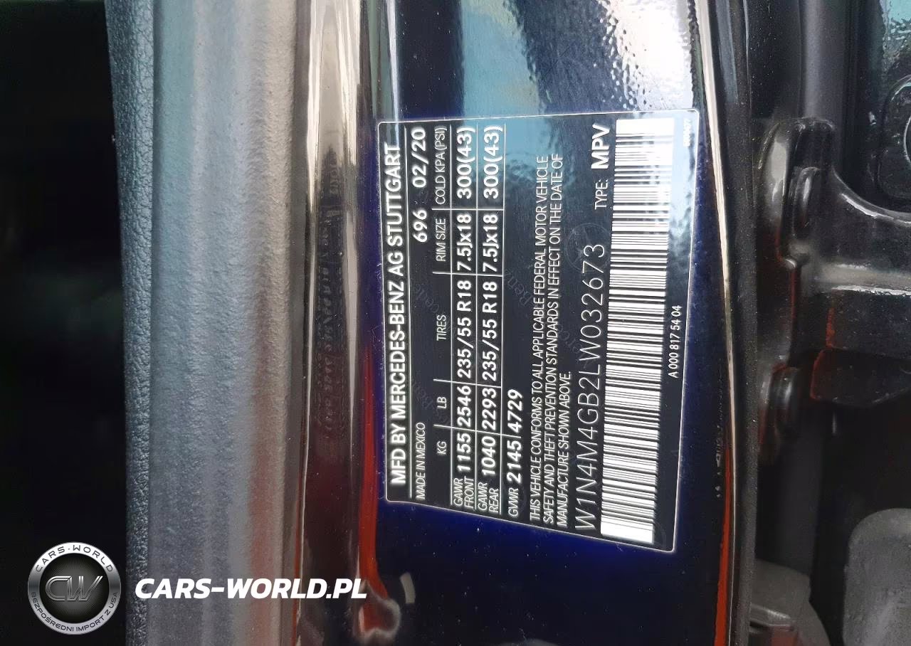 2020 Mercedes-Benz Glb 250 VIN:W1N4M4GB2LW032673 - 13