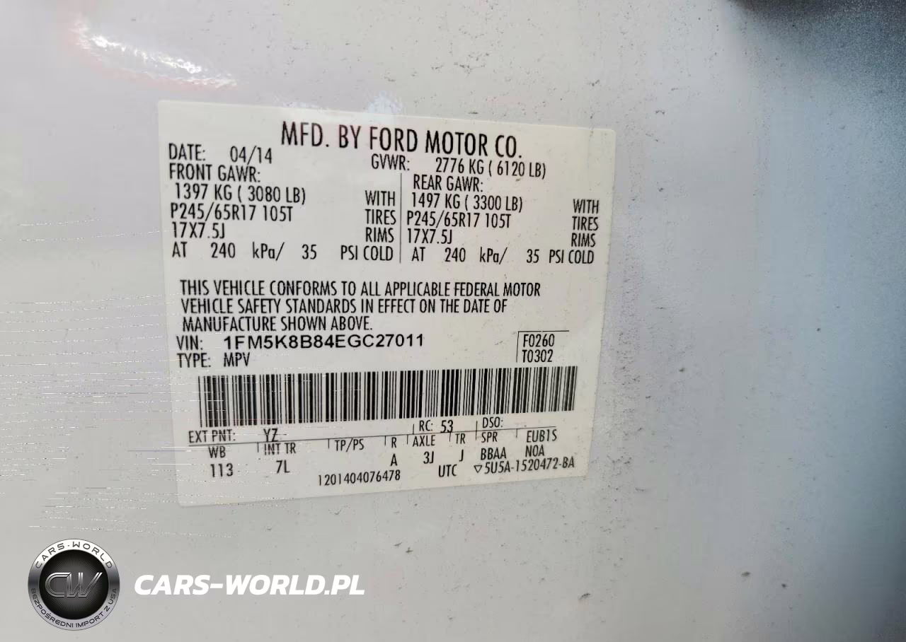 2014 Ford Explorer VIN:1FM5K8B84EGC27011 - 13