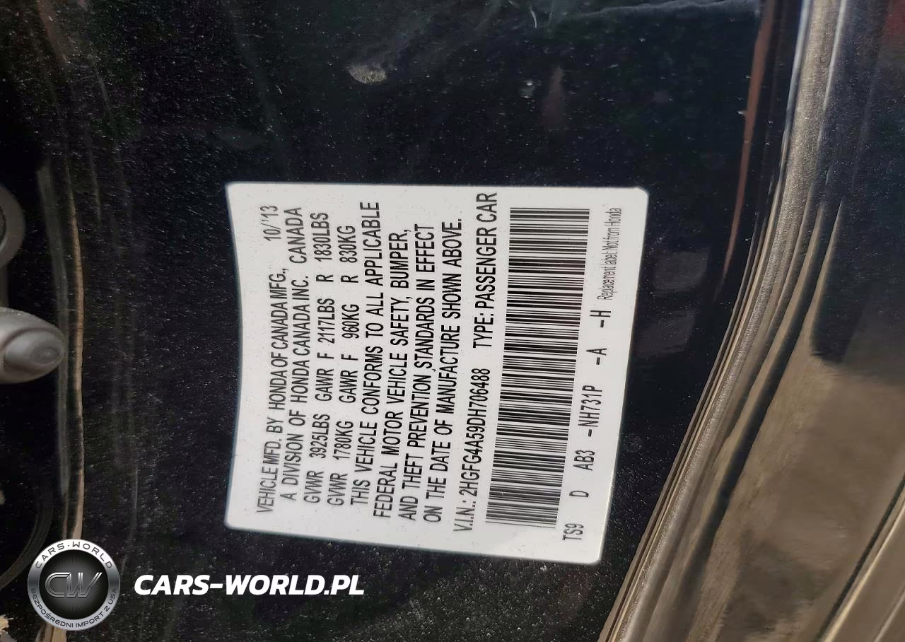 2013 Honda Civic Si VIN:2HGFG4A59DH706488 - 12