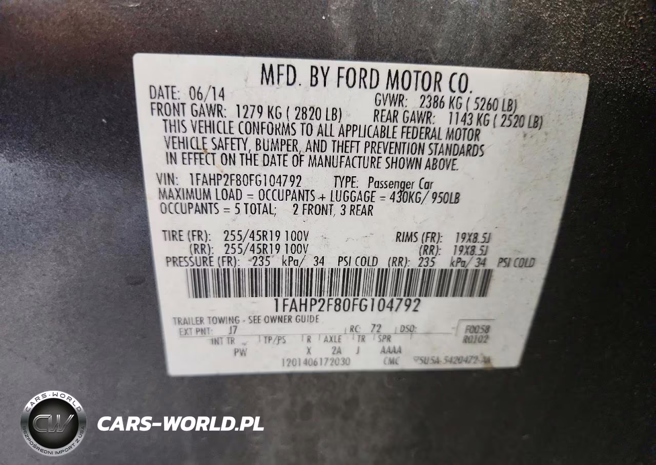 2015 Ford Taurus Limited VIN:1FAHP2F80FG104792 - 12