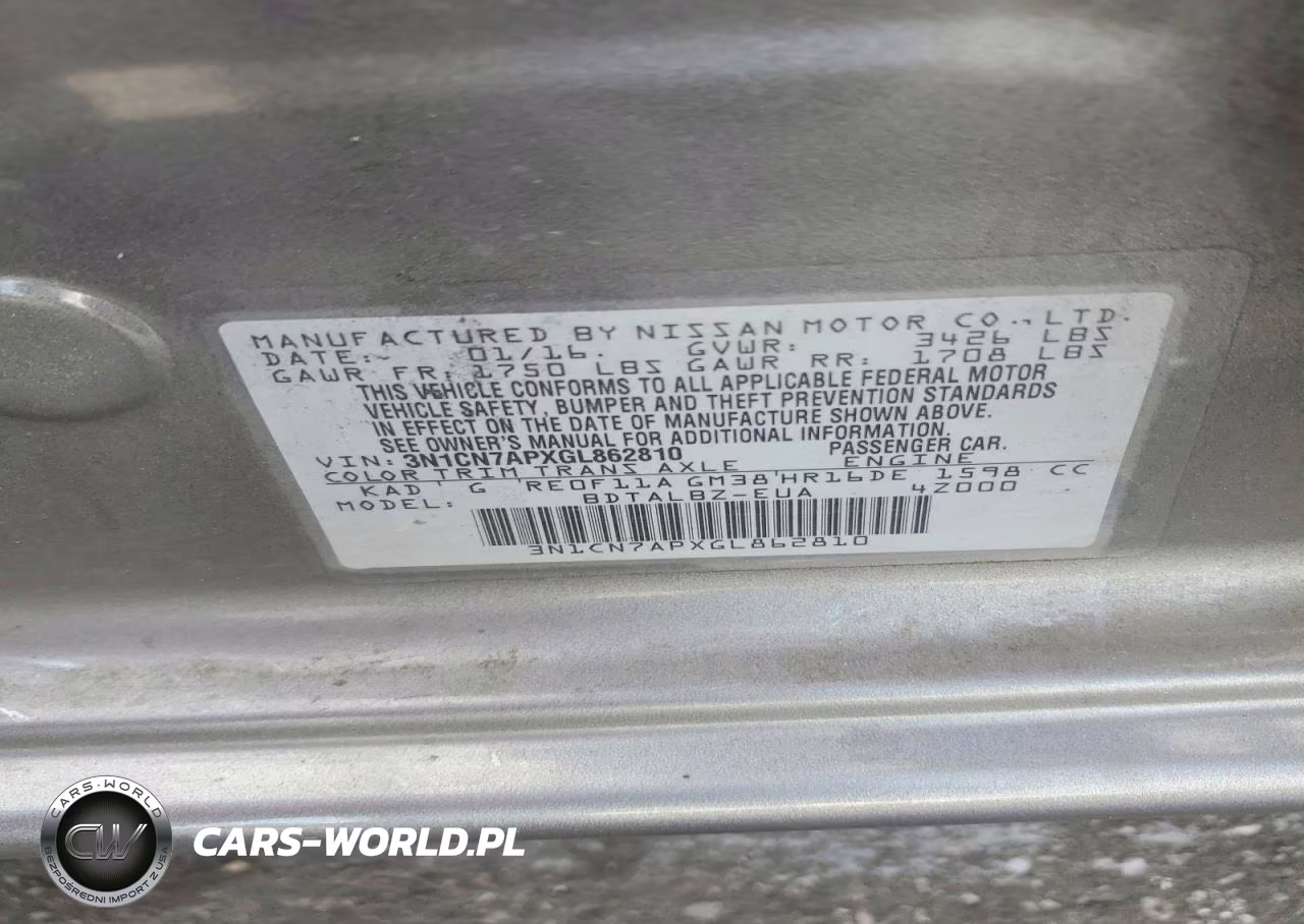 2016 Nissan Versa 1.6 Sv VIN:3N1CN7APXGL862810 - 12