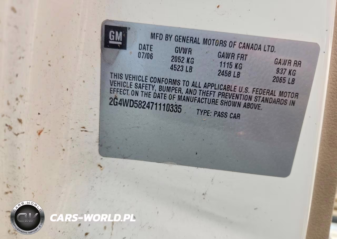 2007 Buic Lacrosse VIN:2G4WD582471110335 - 12