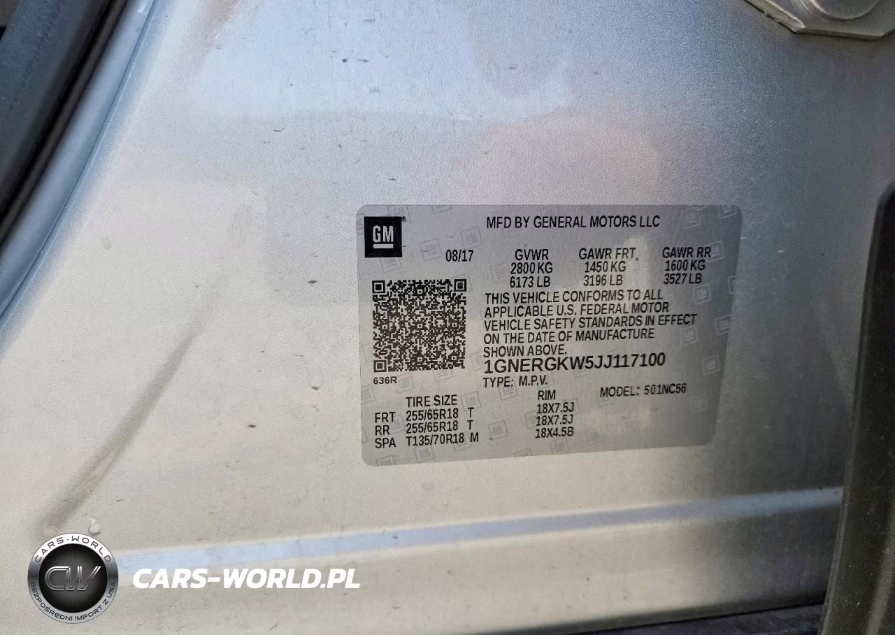 2018 Chevrolet Traverse Lt VIN:1GNERGKW5JJ117100 - 13