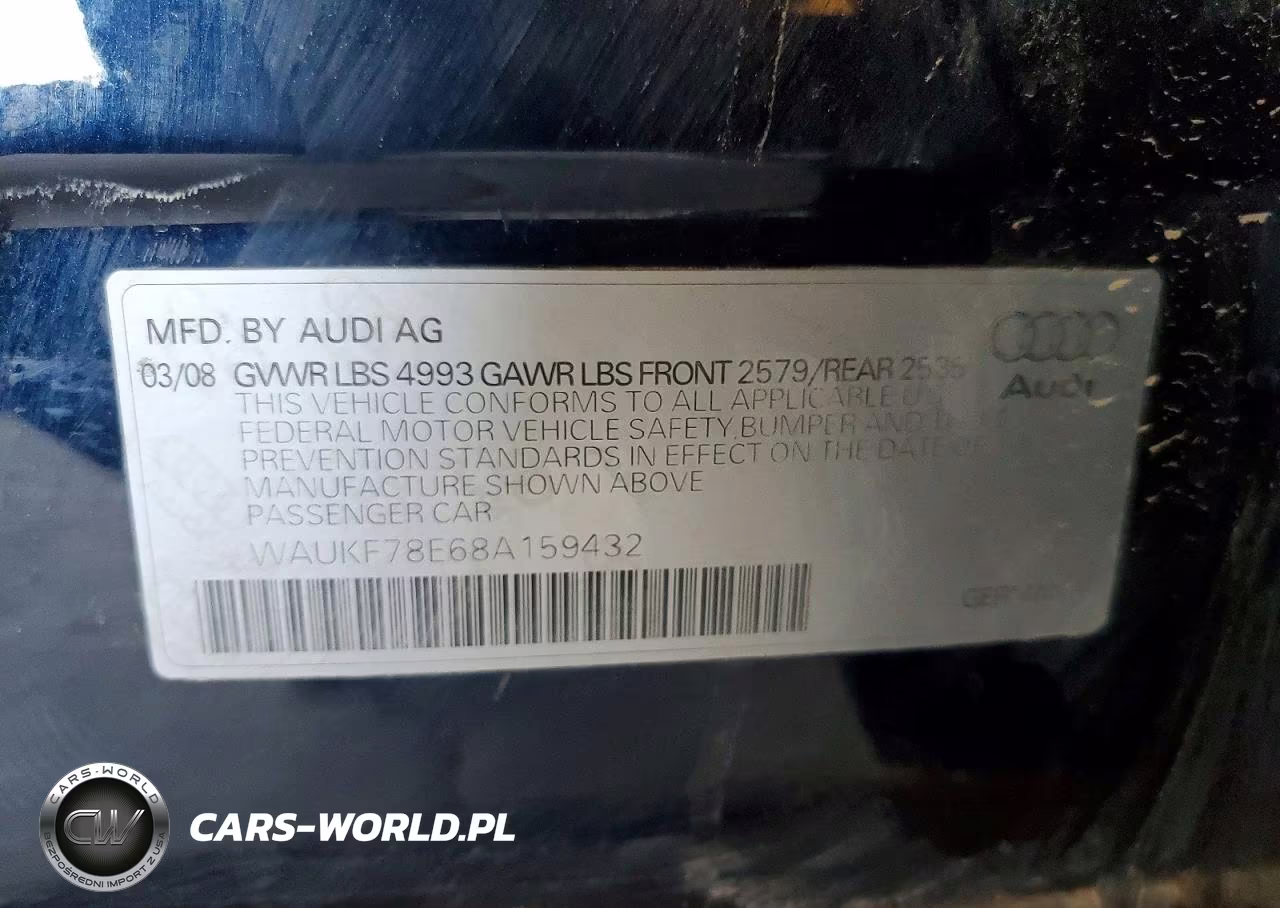 2008 Audi A4 2.0T Avant Quattro VIN:WAUKF78E68A159432 - 12