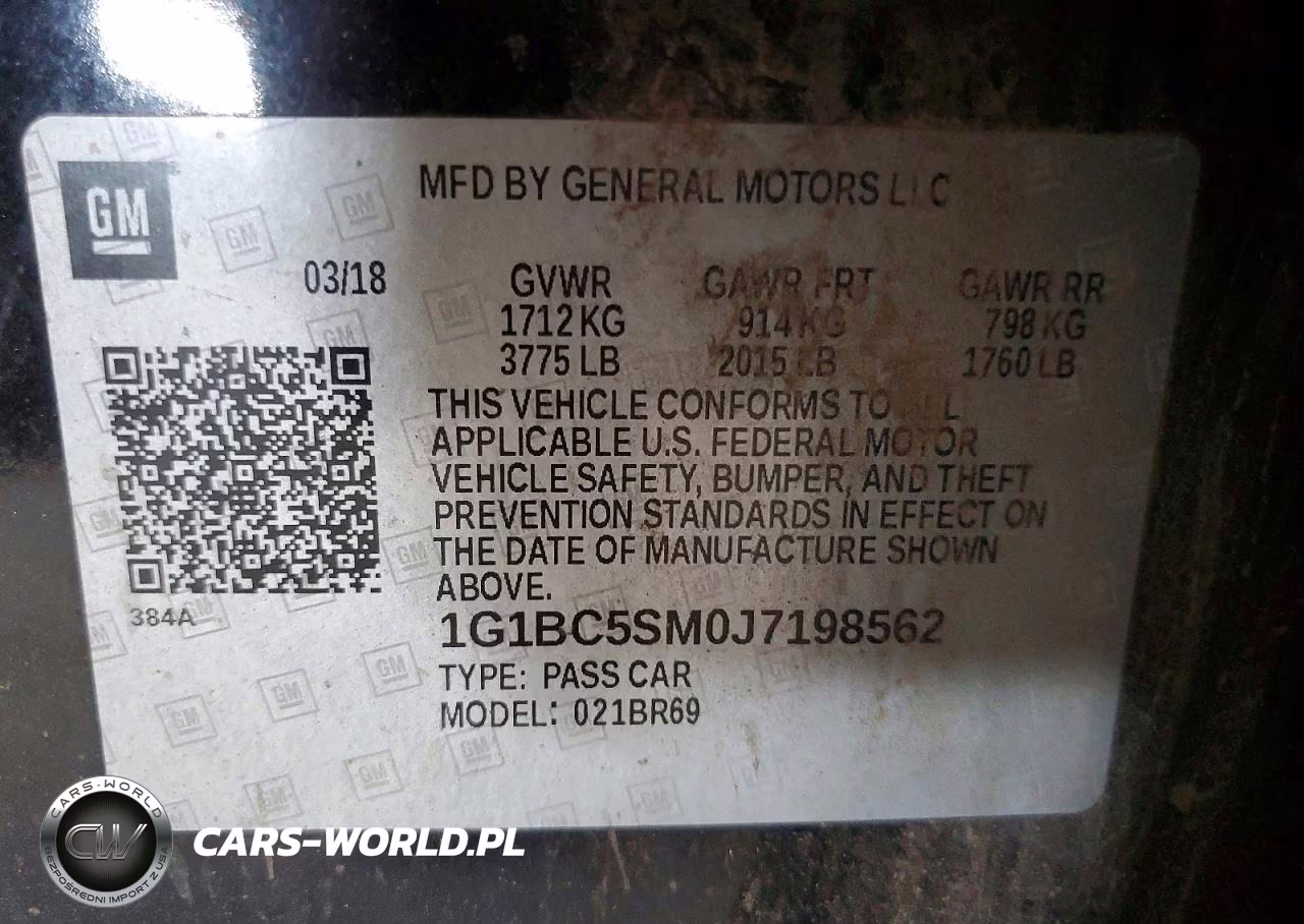 2018 Chevrolet Cruze Ls VIN:1G1BC5SM0J7198562 - 12