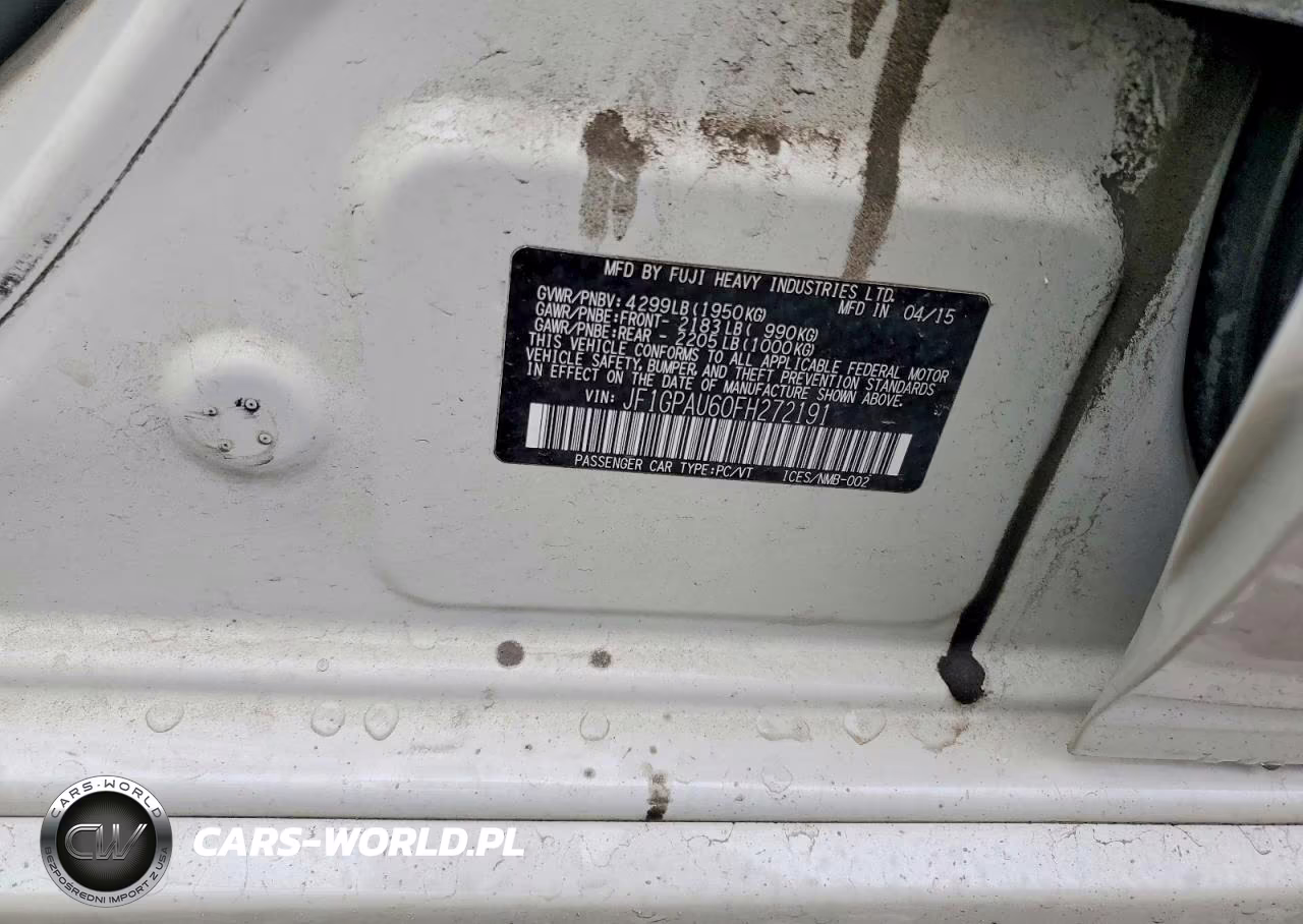 2015 Subaru Impreza Sport VIN:JF1GPAU60FH272191 - 12
