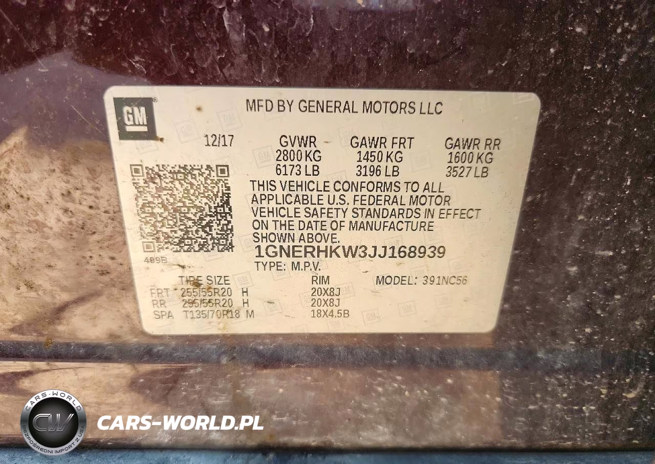 2018 Chevrolet Traverse Lt VIN:1GNERHKW3JJ168939 - 13